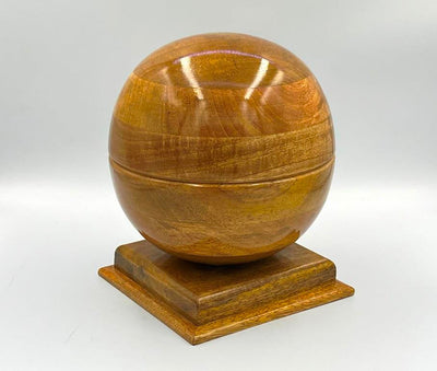 Wooden Sphere Urn For Ashes Wooden Medium Size Urn