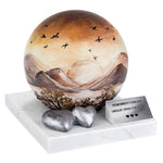 Urn LANDSCAPE, Urn SUNSET, Beautiful Hand Painted Cremation Urn, Decorative Urns For Human Ashes, Artistic Urn