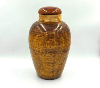 Natural Design Wooden Urn For Ashes Human Wooden Urn Personalize Mango Medium Urn