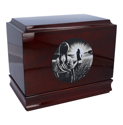 Urn for mom Ashes urn for mother cremation casket for mommy funeral urn Wooden nostaligic urn