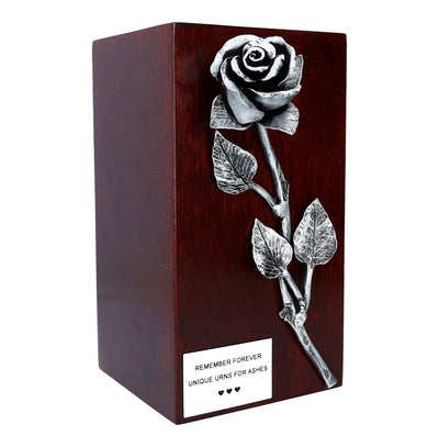 Unique Artistic Cremation Urn Rose- Funeral Urn for Adult Ashes memorial Urn (Art 16B)