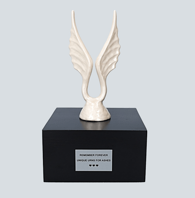 Unique Artistic Cremation Urn Angel's wings Funeral Urn For Adult - Sculpture Urn .