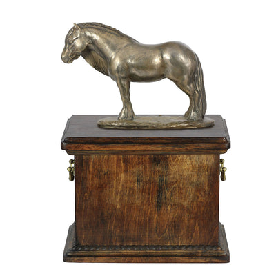 Beautiful solid wood casket with Bronze Statue - Fell Pony Mare  Horse cremation casket for Horse ashes (3) - unique.urns_caskets