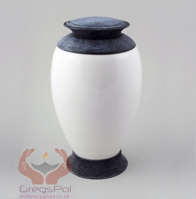 Exclusive Glass Cremation Urn -Angel - White Funeral Urn For Ashes- Custom Engraved  Urn (Art4 Angel) - unique.urns_caskets