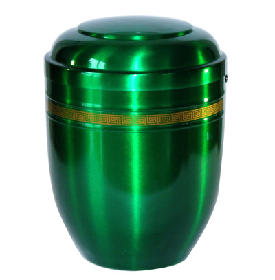 Green Aluminum Cremation Urn for Ashes Funeral Urn For Adult (U001)