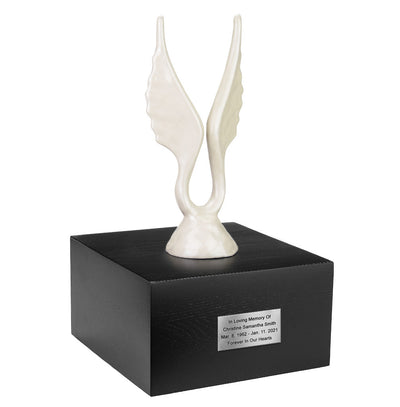 Unique Artistic Cremation Urn Angel's wings Funeral Urn For Adult - Sculpture Urn .