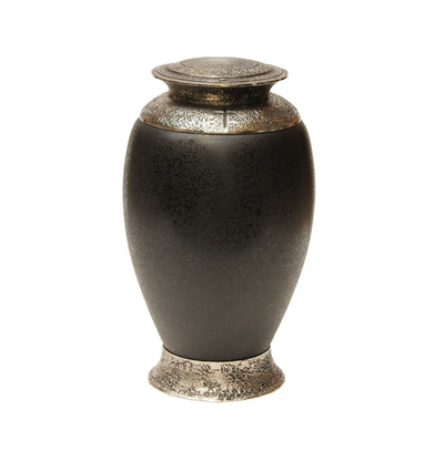 Exclusive Beautiful Glass Cremation Urn- Black- Funeral Urn For Ashes-Adult Urn (Art3) - unique.urns_caskets