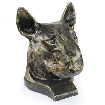 Urn for Dog's ashes with English Staffordshire Bull Terrier Statue