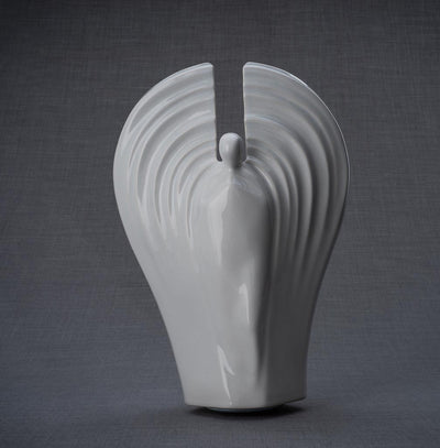 Unique Ceramic Cremation urn for ashes. Stunning memorial funeral Urn for Adult - Guardian - unique.urns_caskets