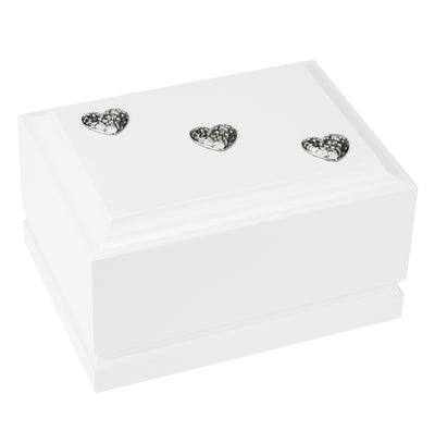 Solid Wood Casket  , White Funeral Urn For Ashes Cremation Urns for a Child (ZD9)