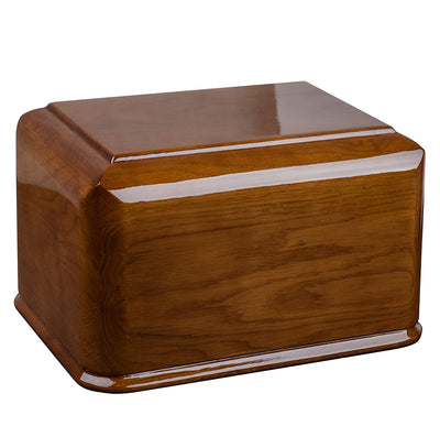 Wooden Artistic Funeral Urn For Ashes with Tree and birds. Unique Cremation Urn (WU71D)