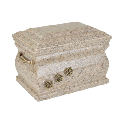 Composite Casket Cremation Ashes Urn For Adult With Brass Roses (UK88BE) - unique.urns_caskets
