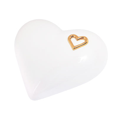 Unique Heart shaped Ceramic keepsake Cremation urn for ashes. Unique memorial funeral ashes Urn (RC3A) - unique.urns_caskets