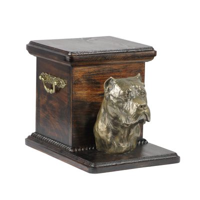 Beautiful solid wood casket cremation urn for dog’s ashes with Cane Corso  statue (27) - unique.urns_caskets
