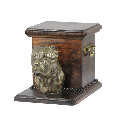 Beautiful solid wood casket cremation urn for dog’s ashes with Cane Corso  statue (27) - unique.urns_caskets