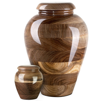 Stunning and very special Italian Walnut Cremation Funeral urn for ashes , Cremation Urn / keepsake (IW2 Walnut)