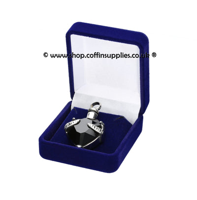 Black Heart Urn Necklace Cremation Ashes  Keepsake Pendant Locked Ashes Jewellery (KUG BLACK) - unique.urns_caskets