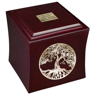 Tree Of Life wooden Cremation ashes Urn for Adult Unique Memorial Funeral Urn (DN21)