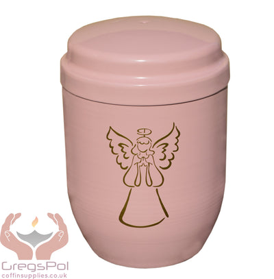 Child  Pink  Metal Cremation Urn.Funeral Urn For Ashes Small Metal Urn(UMF1) - unique.urns_caskets