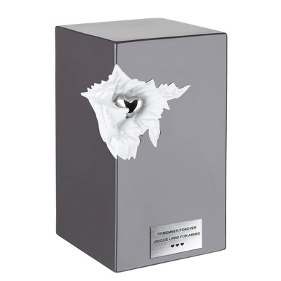 Ceramic Decorative Urn For Ashes, Artistic Cremation Urn WIth Heart or Cross