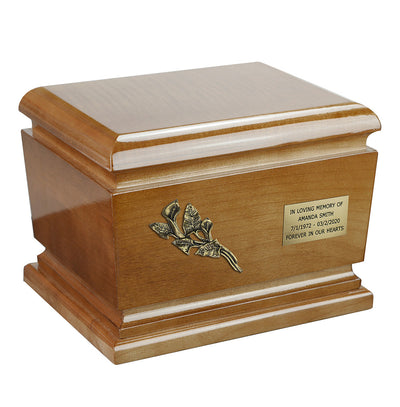 Beautiful Wood Casket  Funeral Ashes Urn for Adult Cremation Urn final resting place (WU48) - unique.urns_caskets