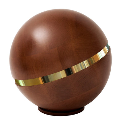 Wooden Urns for Ashes - Unique World Globe Planet Cremation Urn (WU55)