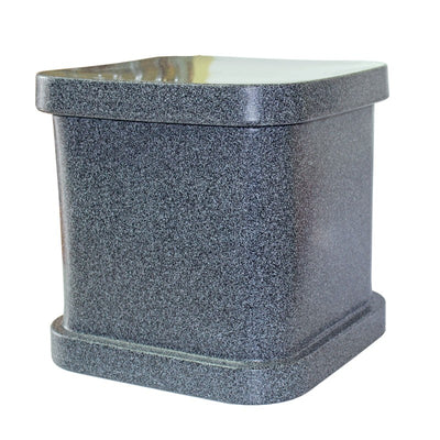 Vault for an urn, a container for a cremation urn to be buried in the ground. Capsule for an urn.