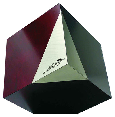 Modern Geometric Cremation Urn , Artistic memorial  funeral urn for Adult ashes (Laurel Art31) - unique.urns_caskets