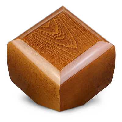 Solid Wooden Urn For Ashes, Modern Decorative Cremation Urn, Beech Wood Urn