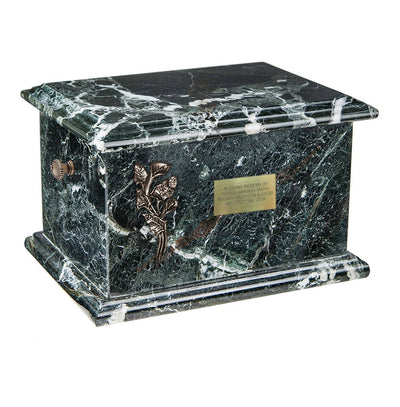 Stone Casket Natural Black Onyx Cremation Ashes Urn For Adult (ST10) - unique.urns_caskets